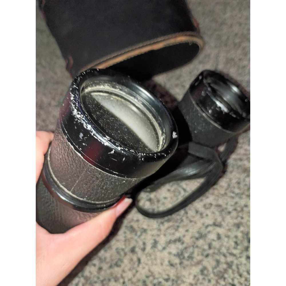Vintage Gold Crest Coated Binoculars With Hard case Red Lining  7x50 - Picture 6 of 15